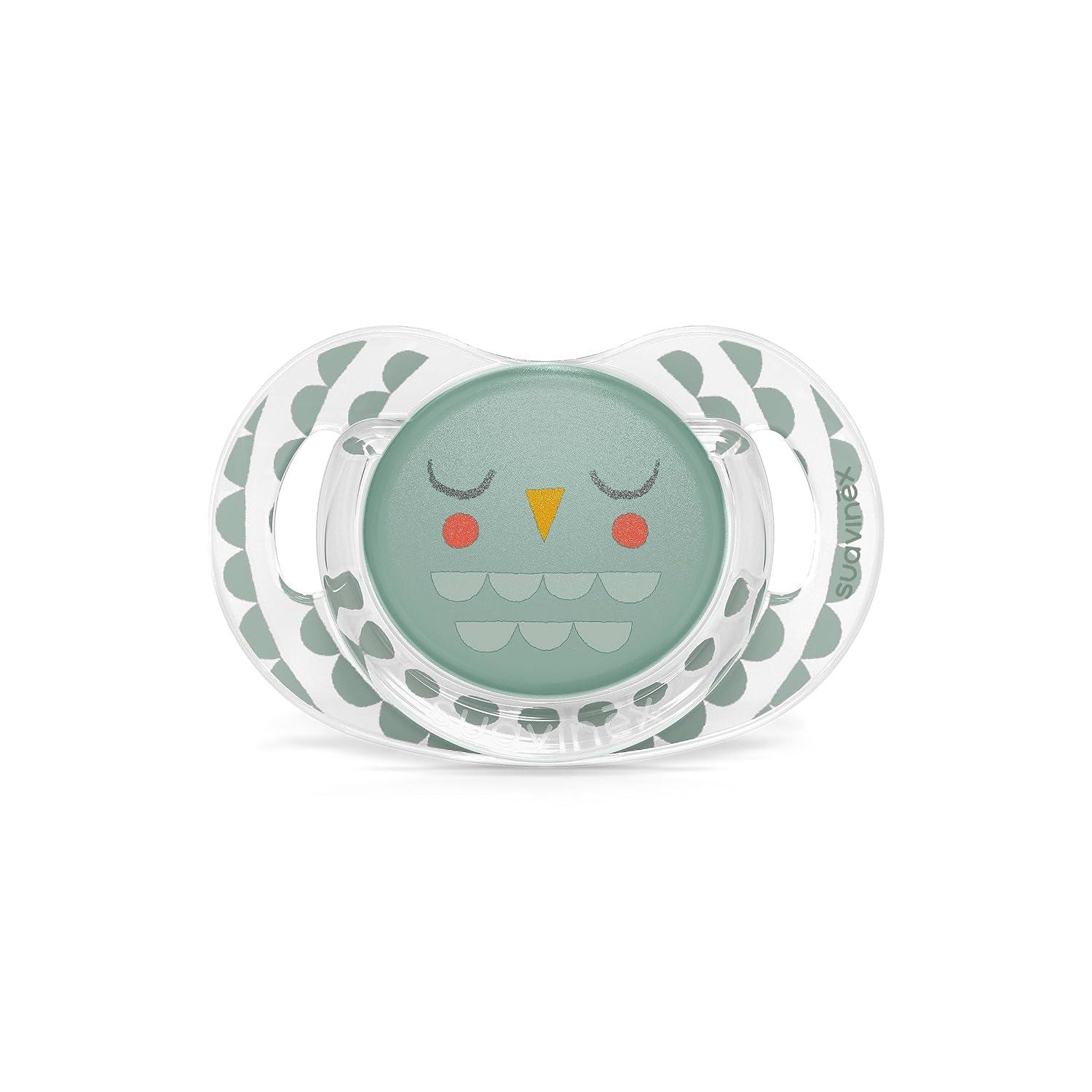 image:imageSuavinex Bonhomia SX PRO Physiological Pacifier Supports Breastfeeding Babies Pacifiers 18 Months 2 Pack Baby Pacifier Baby Accessories MintBeigeMint