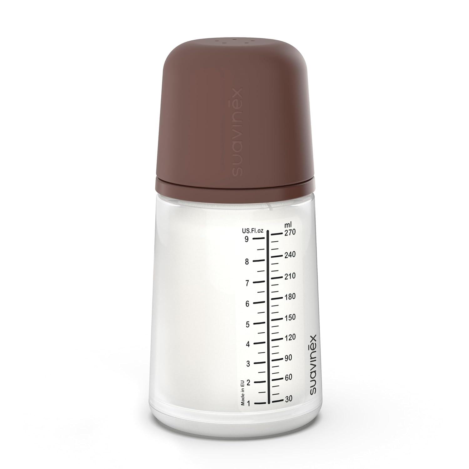 image:imageSuavinex Zero Zero Anti Colic Baby Bottle No 1 Spanish Baby Bottle Brand Minimizes Bottle Rejection amp Nipple Confusion Perfect for Combo Feeding 2pk 6oz180mL Deep Tone Adaptable Flow NippleDeep