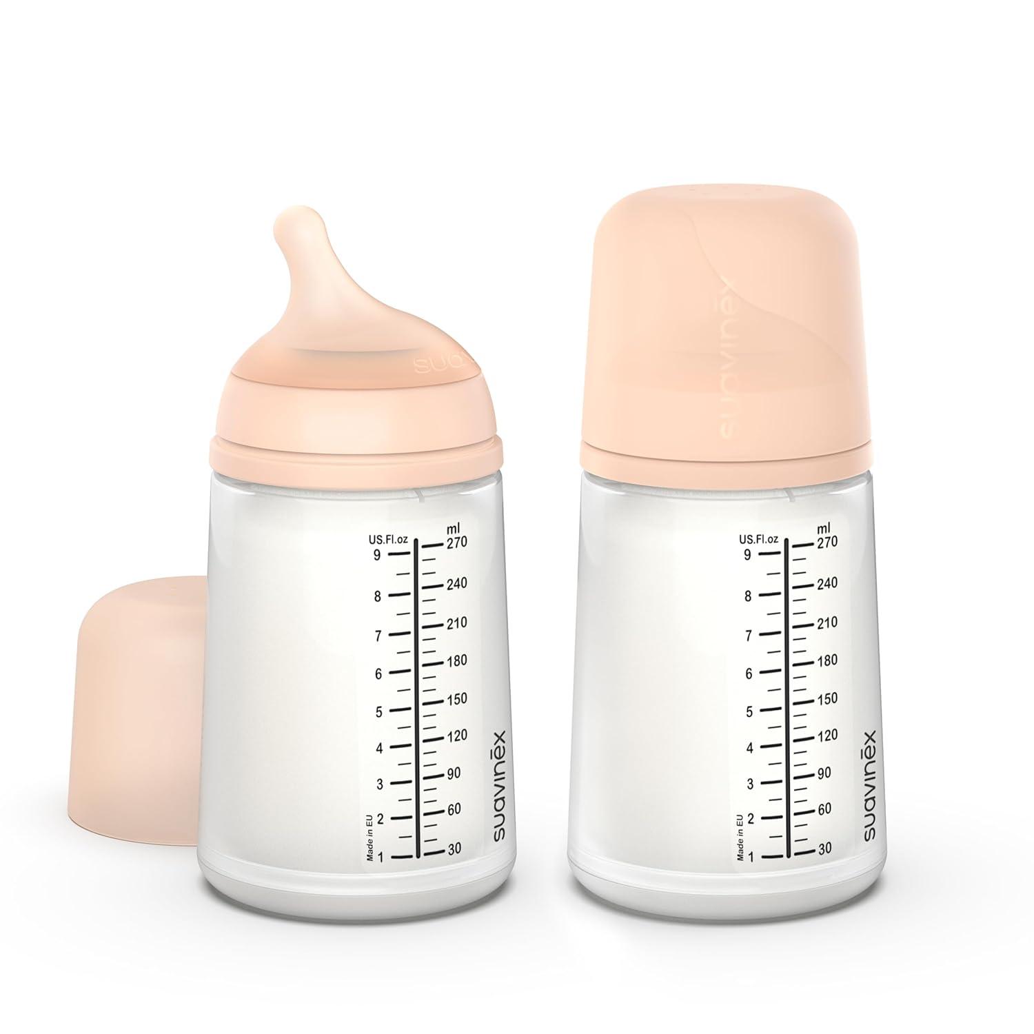 image:imageSuavinex Zero Zero Anti Colic Baby Bottle No 1 Spanish Baby Bottle Brand Minimizes Bottle Rejection amp Nipple Confusion Perfect for Combo Feeding 2pk 6oz180mL Deep Tone Adaptable Flow NippleFair