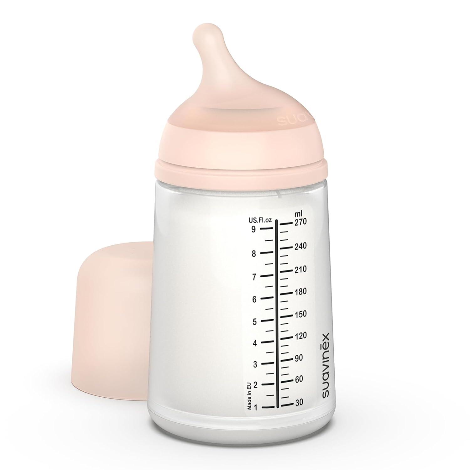 image:imageSuavinex Zero Zero Anti Colic Baby Bottle No 1 Spanish Baby Bottle Brand Minimizes Bottle Rejection amp Nipple Confusion Perfect for Combo Feeding 2pk 6oz180mL Deep Tone Adaptable Flow NippleFair