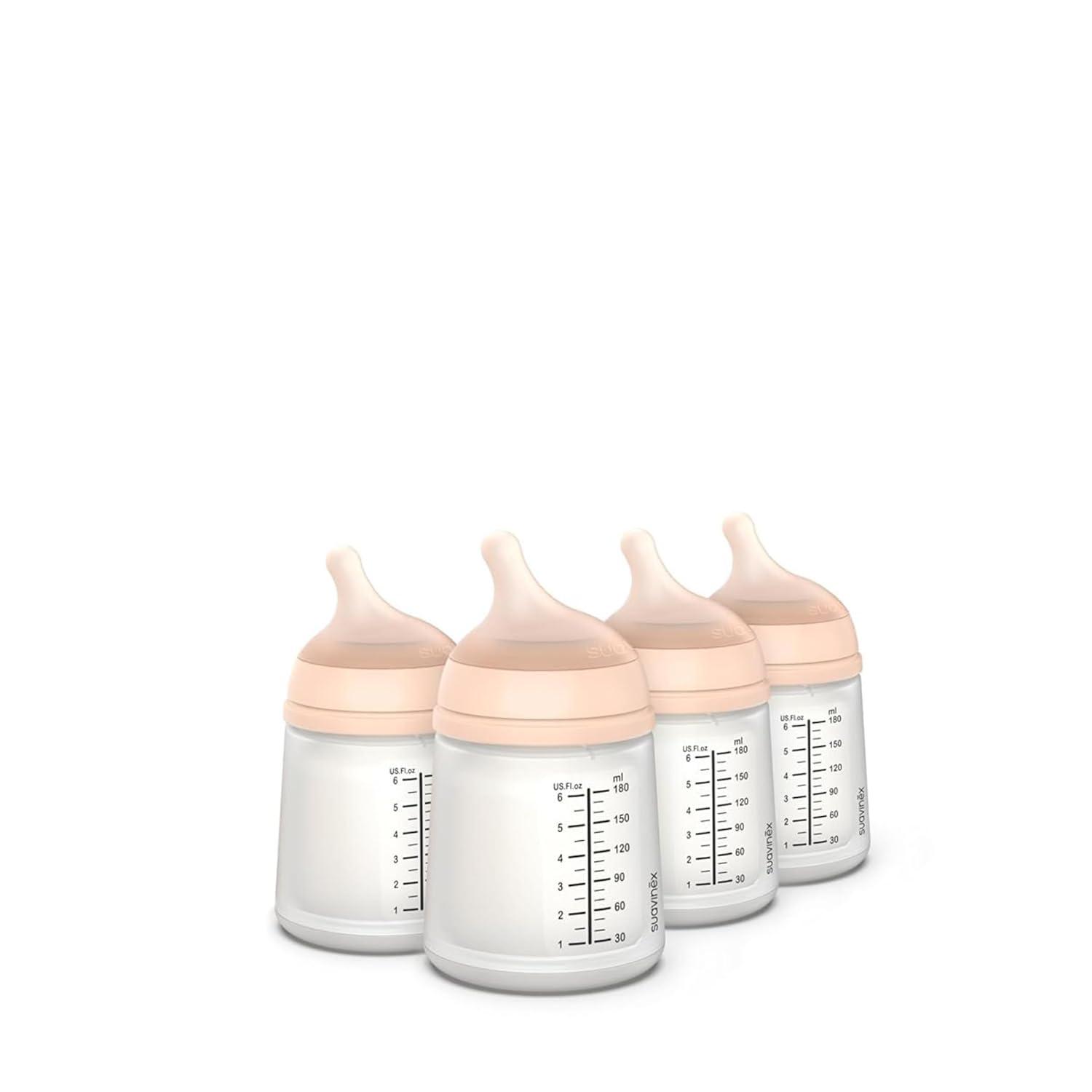 image:imageSuavinex Zero Zero Anti Colic Baby Bottle No 1 Spanish Baby Bottle Brand Minimizes Bottle Rejection amp Nipple Confusion Perfect for Combo Feeding 2pk 6oz180mL Deep Tone Adaptable Flow NippleFair