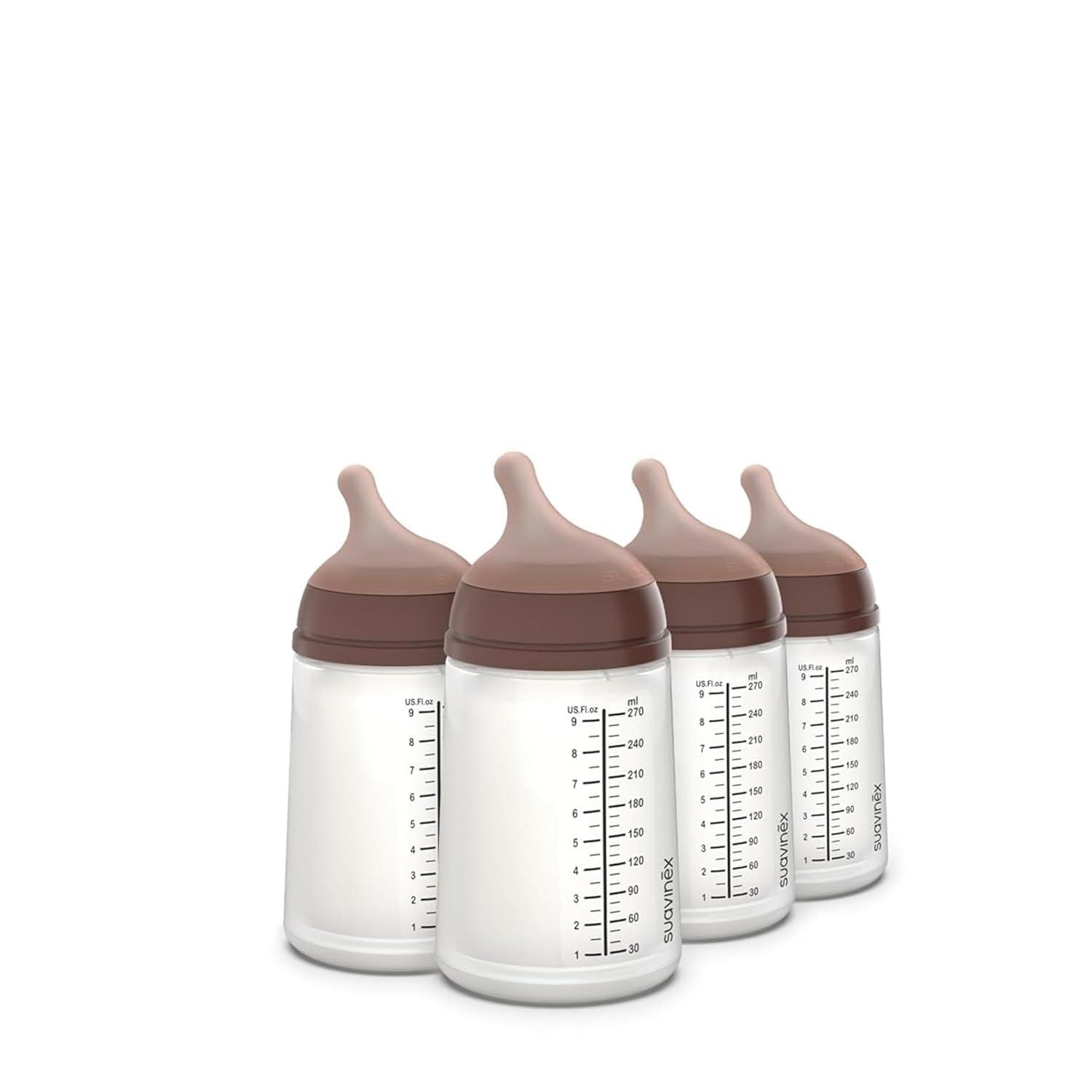image:imageSuavinex Zero Zero Anti Colic Baby Bottle No 1 Spanish Baby Bottle Brand Minimizes Bottle Rejection amp Nipple Confusion Perfect for Combo Feeding 2pk 6oz180mL Deep Tone Adaptable Flow NippleDeep