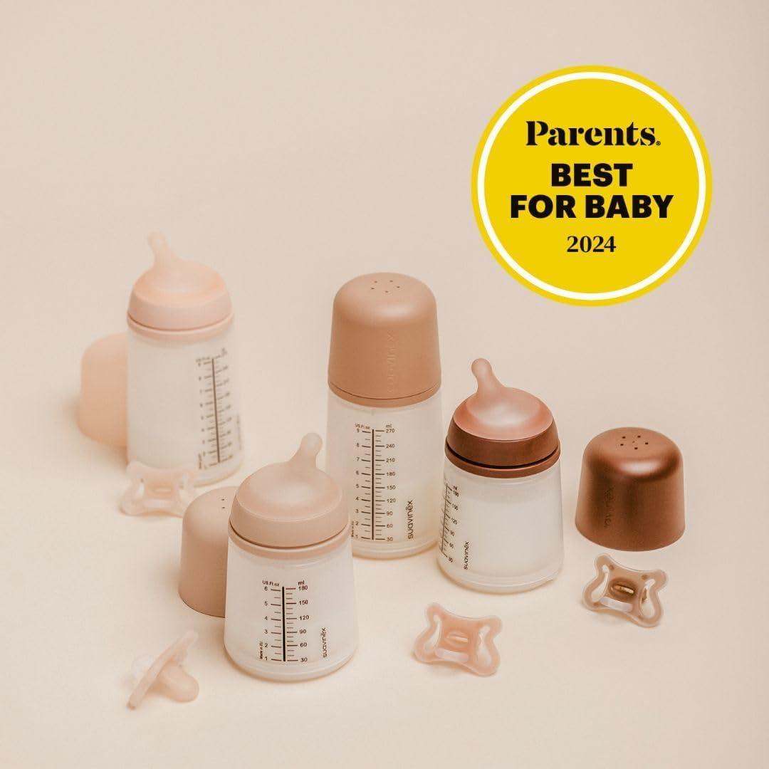 image:imageSuavinex Zero Zero Anti Colic Baby Bottle No 1 Spanish Baby Bottle Brand Minimizes Bottle Rejection amp Nipple Confusion Perfect for Combo Feeding 2pk 6oz180mL Deep Tone Adaptable Flow NippleFair