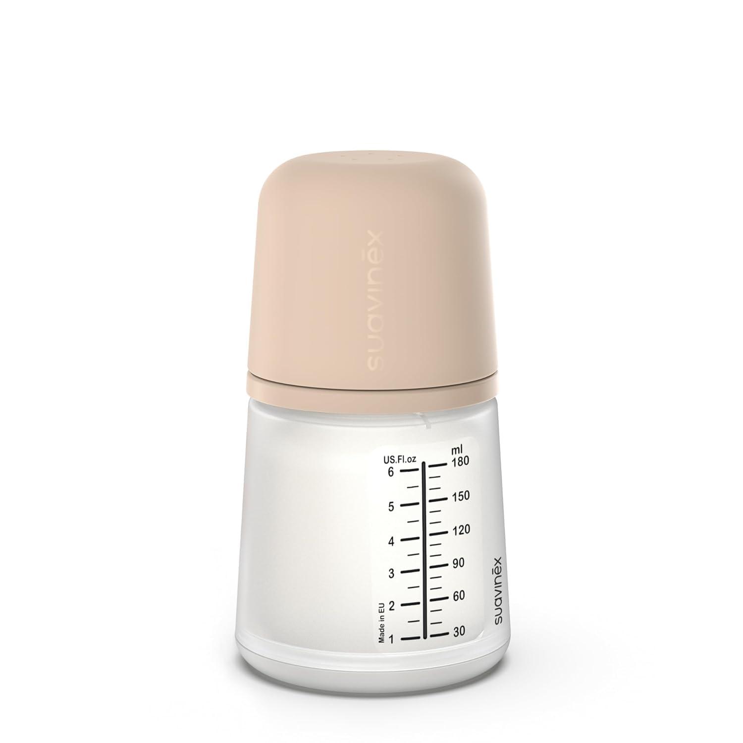 image:imageSuavinex Zero Zero Anti Colic Baby Bottle No 1 Spanish Baby Bottle Brand Minimizes Bottle Rejection amp Nipple Confusion Perfect for Combo Feeding 2pk 6oz180mL Deep Tone Adaptable Flow NippleLight