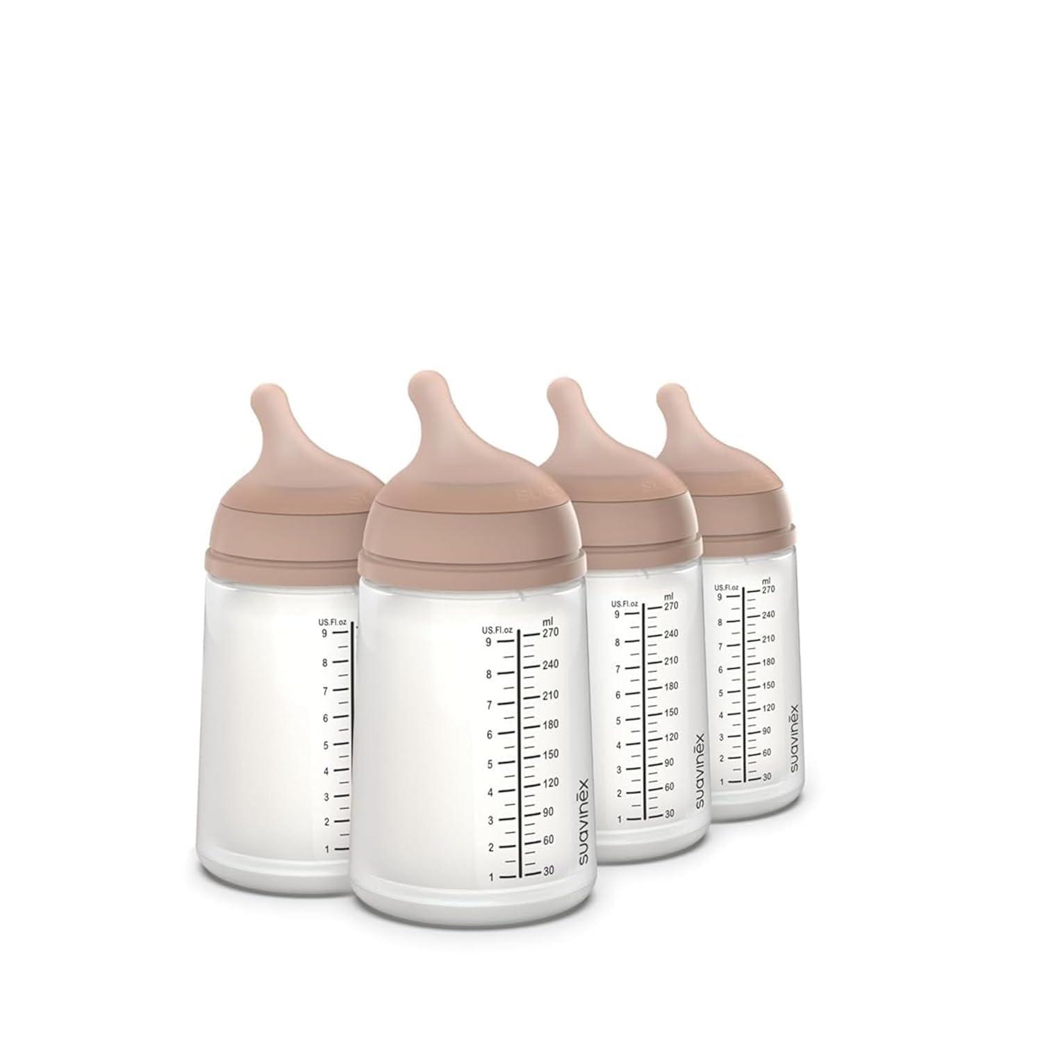 image:imageSuavinex Zero Zero Anti Colic Baby Bottle No 1 Spanish Baby Bottle Brand Minimizes Bottle Rejection amp Nipple Confusion Perfect for Combo Feeding 2pk 6oz180mL Deep Tone Adaptable Flow NippleMedium