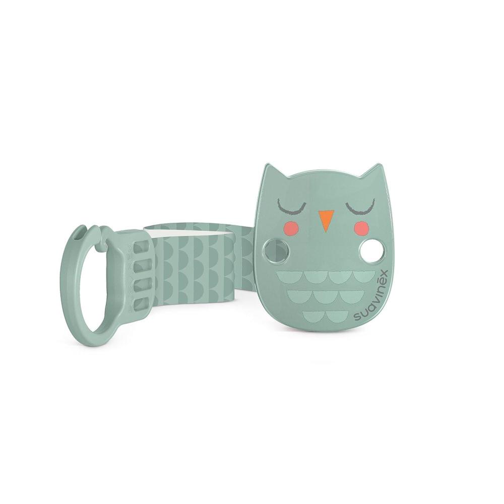 image:imageSuavinex Bonhomia Premium Baby Pacifier Clip with Ribbon Stylish Binky Clips with Double Sided Design Baby Accessories Baby Essentials 0mo BeigeMint