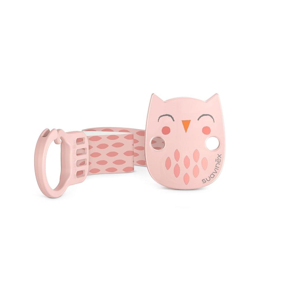 image:imageSuavinex Bonhomia Premium Baby Pacifier Clip with Ribbon Stylish Binky Clips with Double Sided Design Baby Accessories Baby Essentials 0mo BeigePink