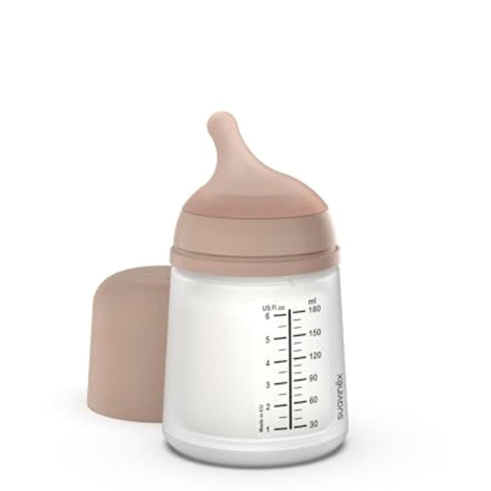image:imageSuavinex Zero Zero Anti Colic Baby Bottle No 1 Spanish Baby Bottle Brand Minimizes Bottle Rejection amp Nipple Confusion Perfect for Combo Feeding 2pk 6oz180mL Deep Tone Adaptable Flow NippleMedium