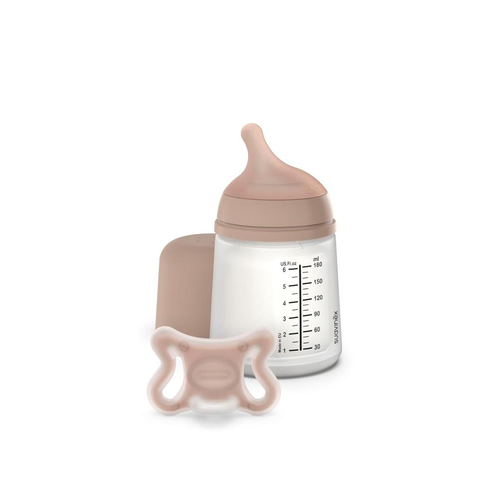 image:imageSuavinex Zero Zero Newborn Starter Set Small Anti Colic Baby Bottle Pacifier No 1 Spanish Baby Bottle Brand Minimizes Bottle Rejection amp Nipple Confusion Adaptable Flow FairMedium