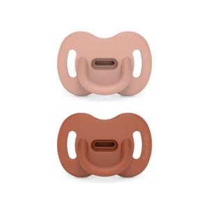 image:imageColor Essence SX PRO Silicone Baby Pacifier 1Pk Made with 100 Soft Silicone Baby Essentials Perfect for Breastfeeding Babies Designed in Spain 618 Mths BlueNudeOrange