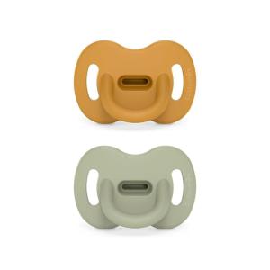 image:imageColor Essence SX PRO Silicone Baby Pacifier 1Pk Made with 100 Soft Silicone Baby Essentials Perfect for Breastfeeding Babies Designed in Spain 618 Mths BlueMustardGreen