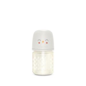 image:imageSuavinex Bonhomia Glass Baby Bottle with SX PRO Silicone Nipple Anti Colic Baby Bottles Baby Bottles for Breastfed Babies Slow Flow 0mo 4oz PinkBeige